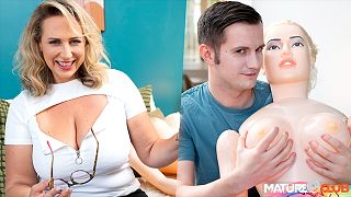 MatureClub - Busty German Language Teacher Kathy Deep Catches her Student with a Sex Doll