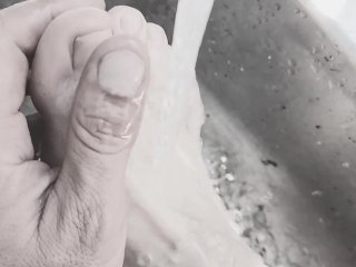 Dirty Garden Feet Washed in Outdoor Sink – Bare Male Soles Teaser