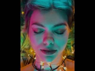 fruit table in neon - nude