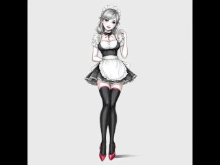 Your cleanliness-obsessed maid wakes you up to clean the cum out of your erection