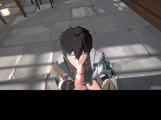 Dan Heng Cum on Face - Honkai Star Rail