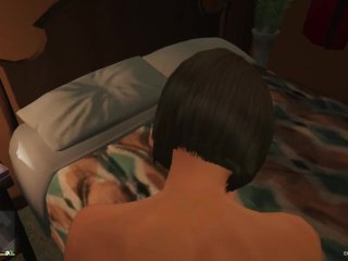 GTA 5: Franklin Fucked Anal Cum Whore Stripper in His Aunt’s Bed Erotic Bedroom Scene! Free Porn