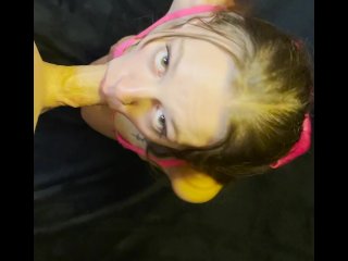 Slutty Young Milf In Lingerie Gets Throat Fucked - Cock Worship- Ball Worship