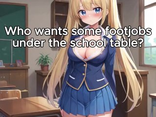 Do you want a footjob at school?