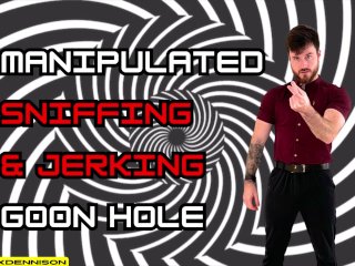manipulated sniffing & jerking goon hole