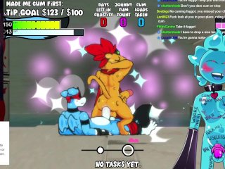 Slime can't stop riding dragon cock