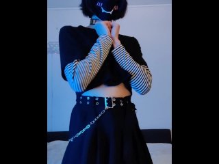 POV Cute Collared Femboy Bunny Jerks Off~!
