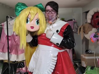 Kigurumi Mask Crotch Breathing Tubes PVC Cosplay Breathplay Vibraitor