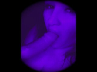 Sucking on my dildo