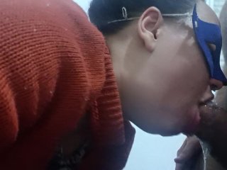 drooling a lot on the dick daddy i is making a mess in this blowjob🍌💦💦😵🤤😋🫦🥛👅💦💦💦💦