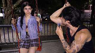 She Was Shy But Curious - Playground Interview Turns Into All-Night Anal
