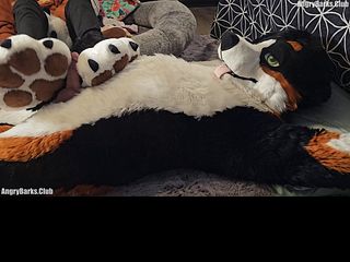 pawslut puppy gets back to back pawjobs with massive 2nd cumshot at the end